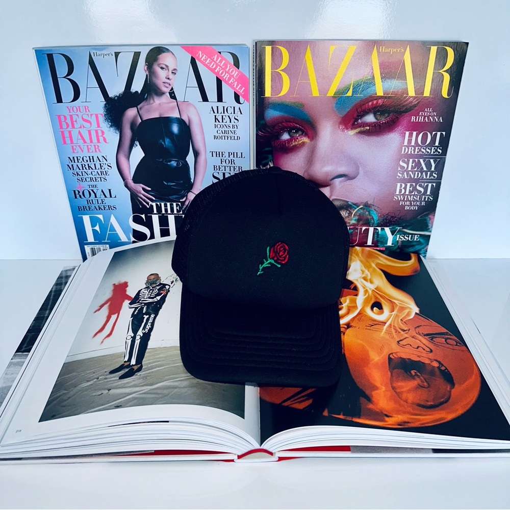 RED ROSE Graphic Trucker Hat
